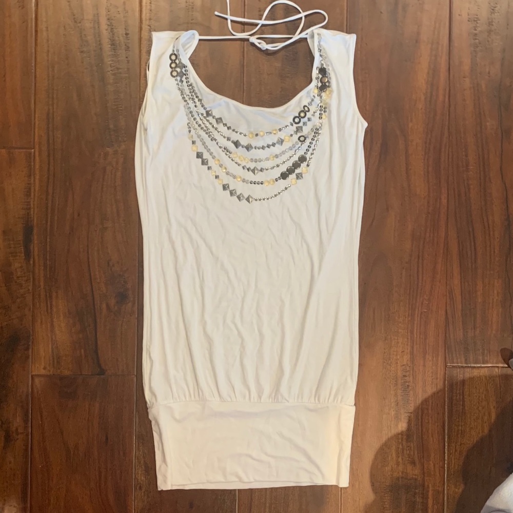 BCBGMaxAzria white mini dress